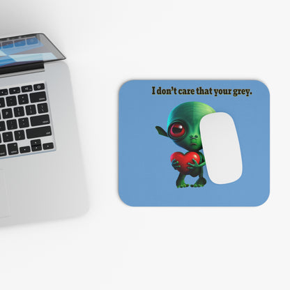 I don't care that your grey - Mouse Pad (Rectangle) (light blue)
