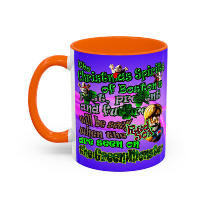 christmas spirits of boston - Accent Mug (purple-pink wave)