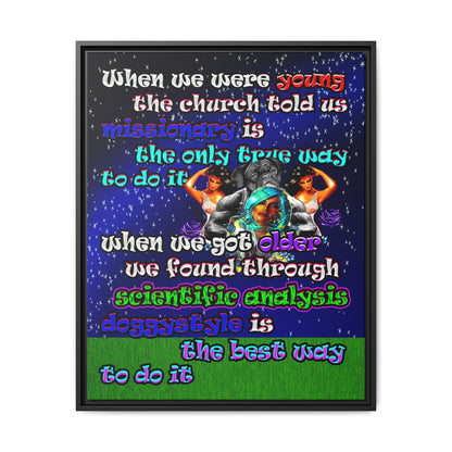 doggystyle - framed canvas art ('snoops' background)