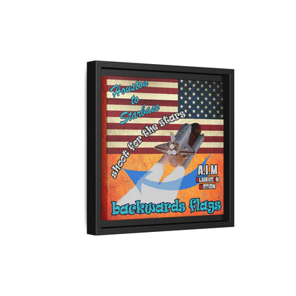 shoot for the stars - framed canvas art (burnt orange)