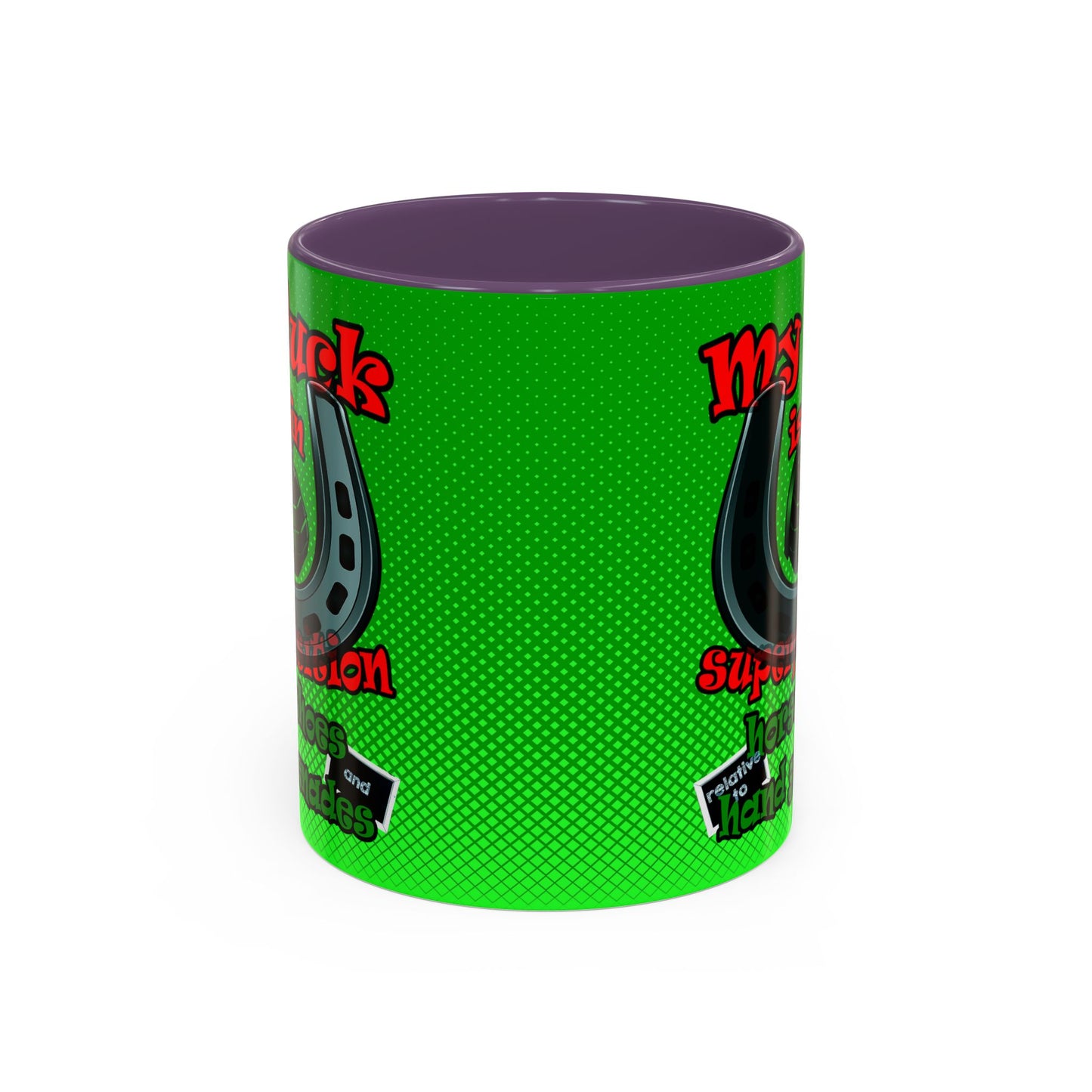 my luck - Accent Mug (logo green)