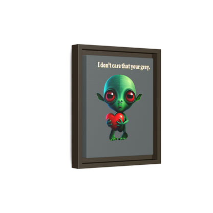 I don't care that your grey - framed canvas art (dark grey)