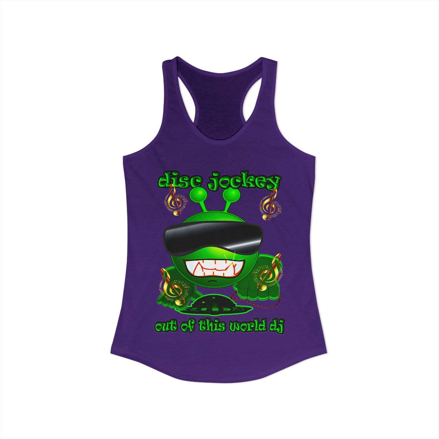 disc jockey - Women's Ideal Racerback Tank