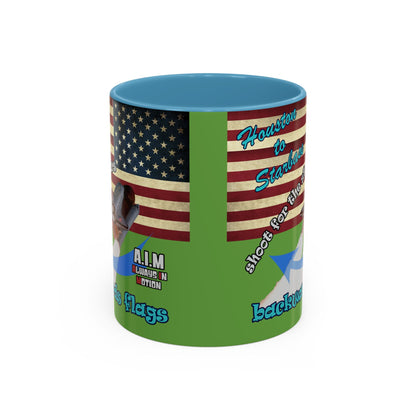 shoot for the stars - Accent Mug (green)
