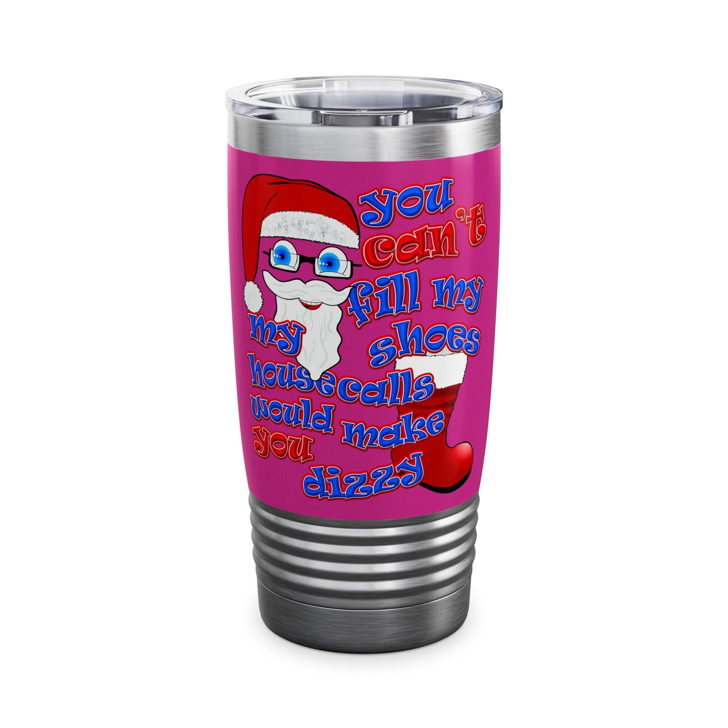 santa's shoes - Ringneck Tumbler, 20oz (pink)