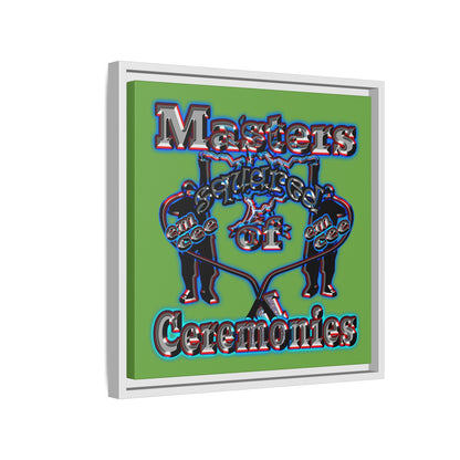 em cee squared - framed canvas art (green)