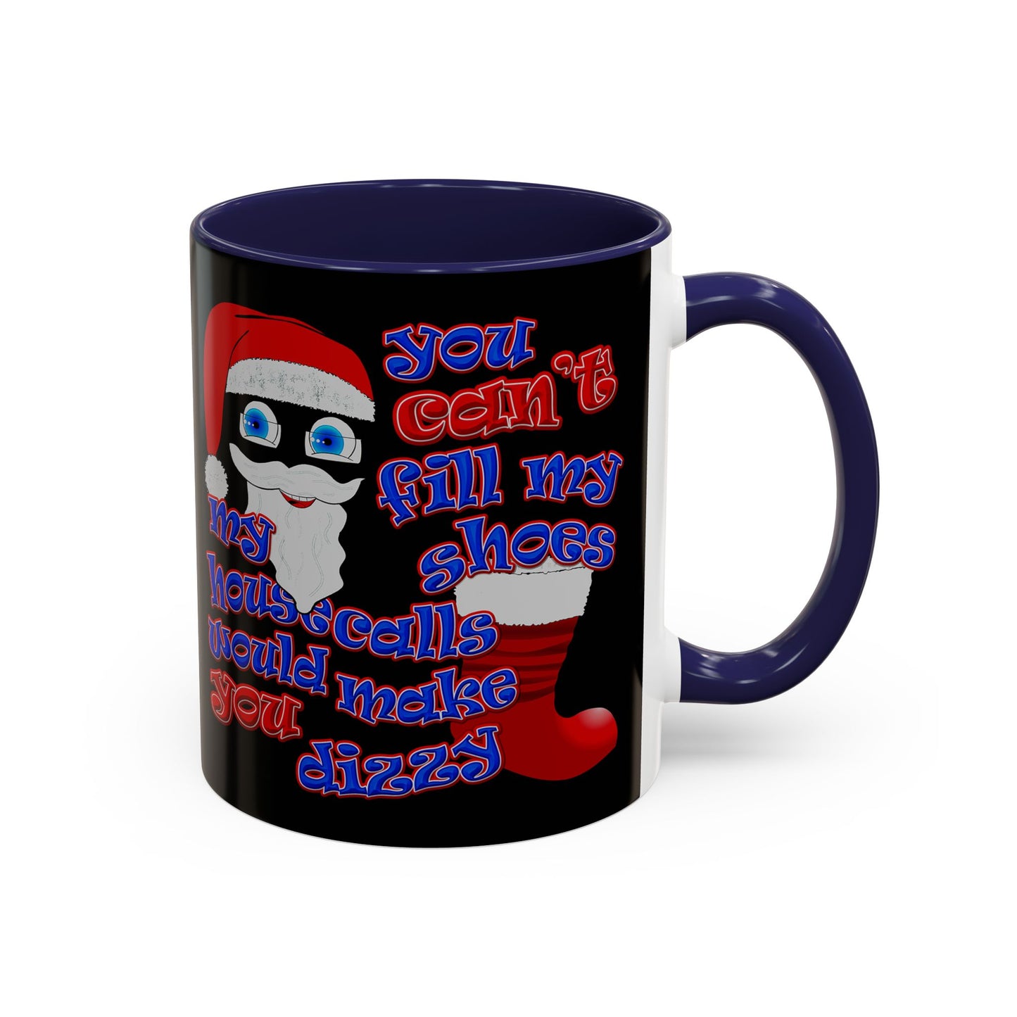 santa's shoes - Accent Mug (black)