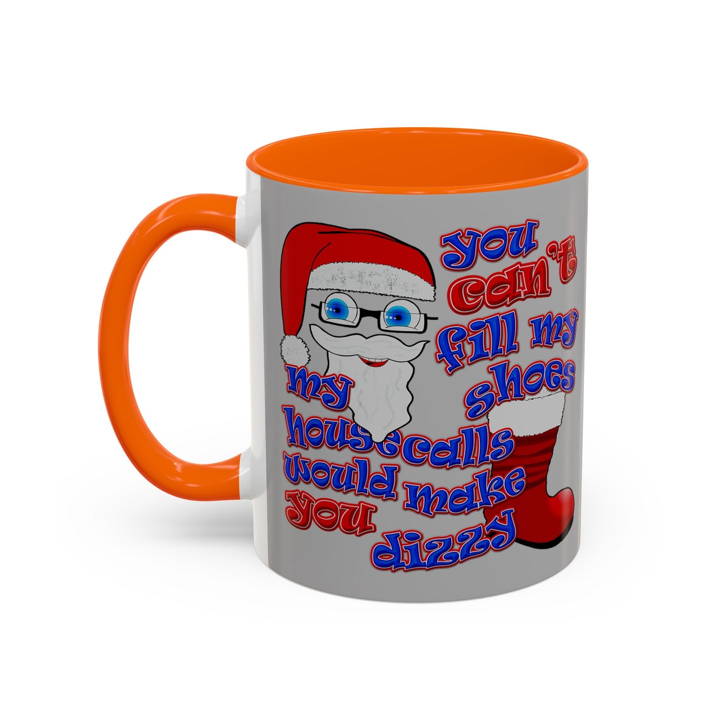 santa's shoes - Accent Mug (light grey)