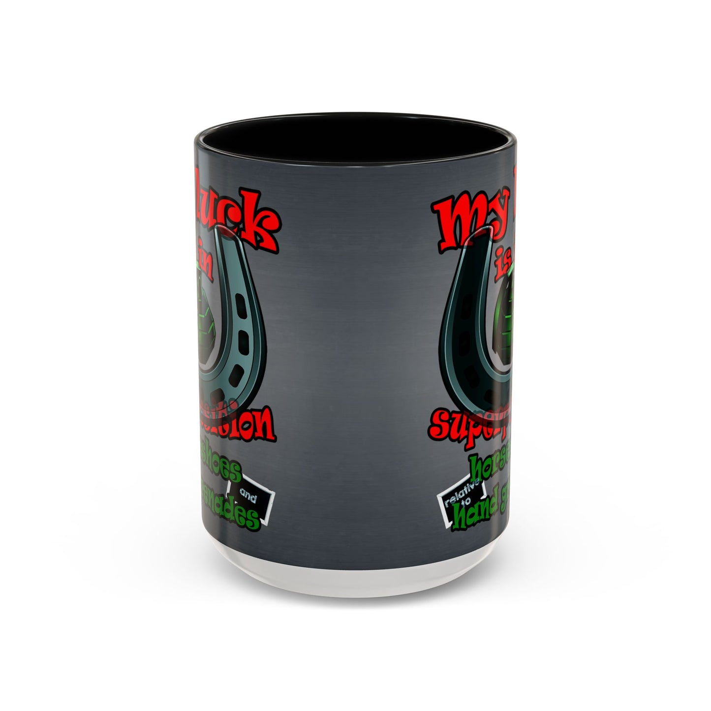 my luck - Accent Mug (grey-light grey)