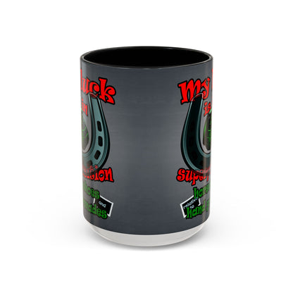 my luck - Accent Mug (grey-light grey)