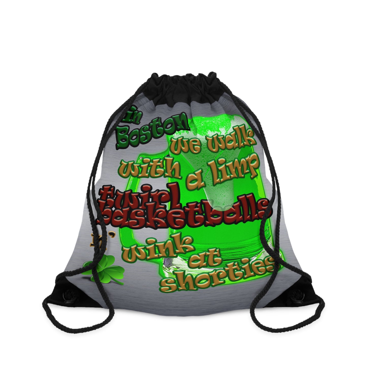 celtics logo - Drawstring Bag (brushed nickel)