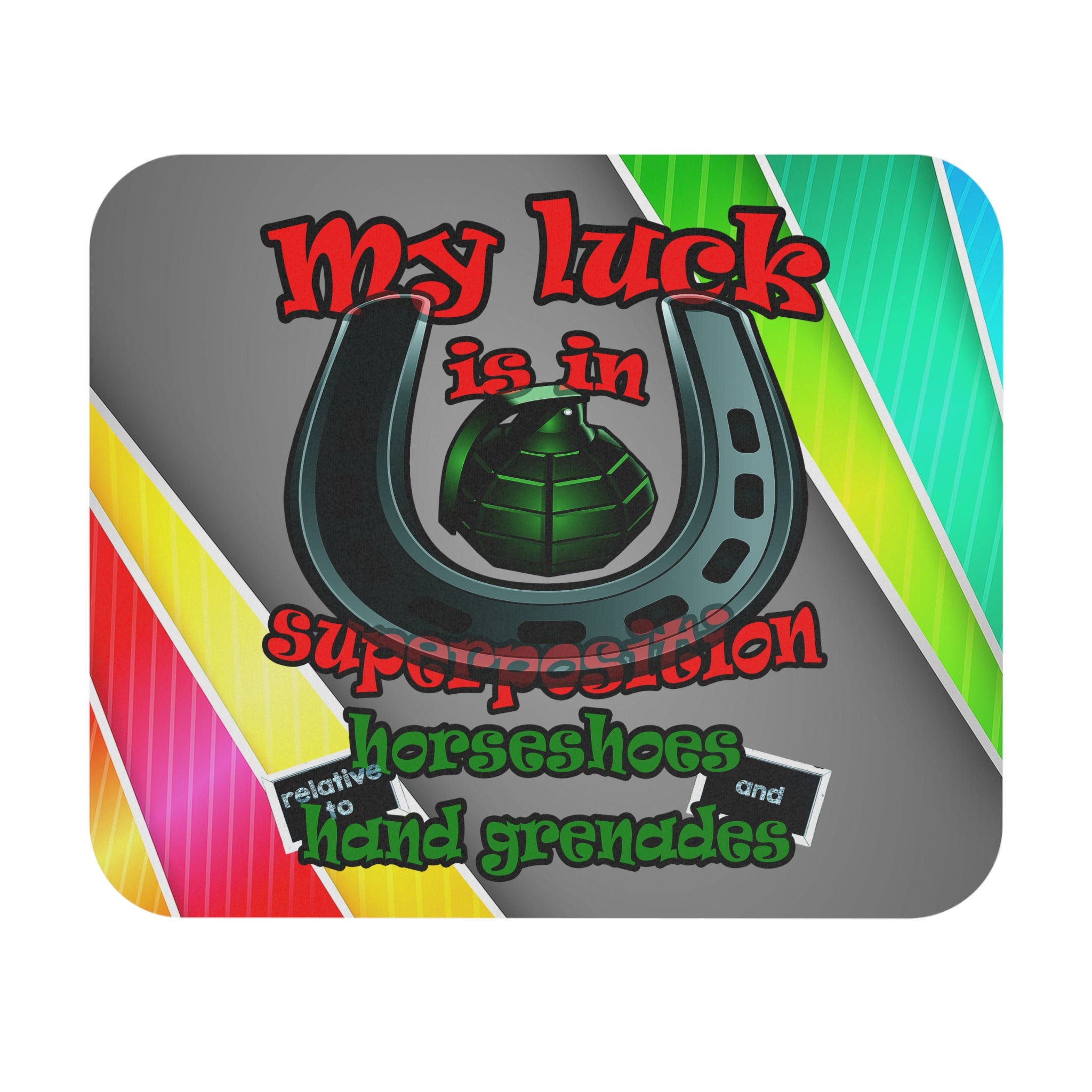 my luck - Mouse Pad (Rectangle) (rainbow split)