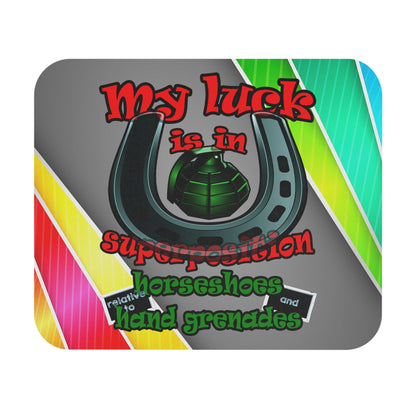 my luck - Mouse Pad (Rectangle) (rainbow split)