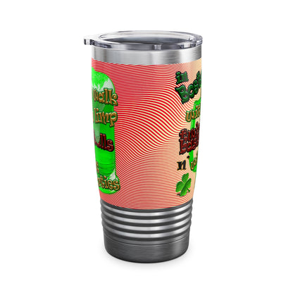 celtics logo - Ringneck Tumbler, 20oz (yellow-orange wave)