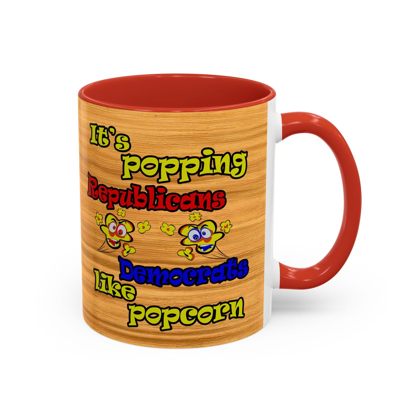popping like popcorn - Accent Mug (butterscotch wood finish)