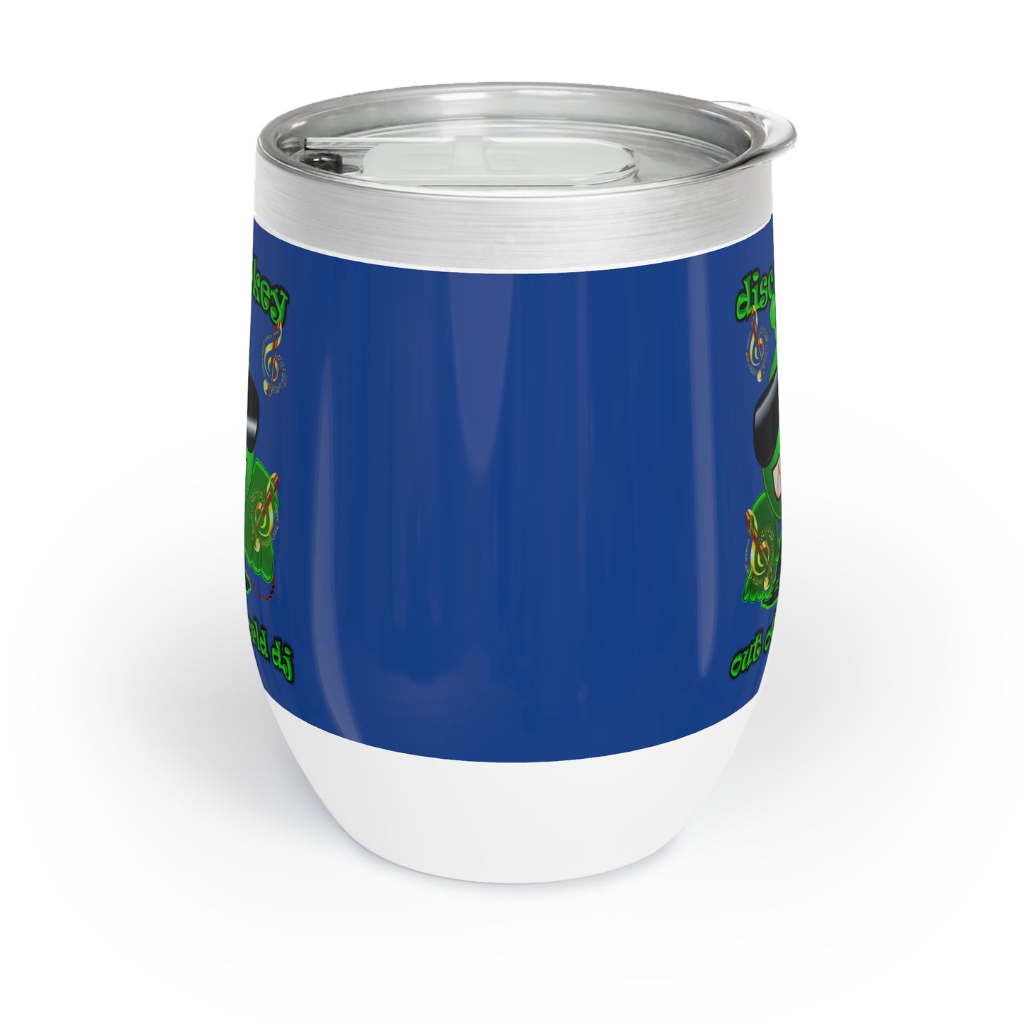 disc jockey - Chill Wine Tumbler (dark blue)