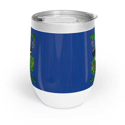 disc jockey - Chill Wine Tumbler (dark blue)