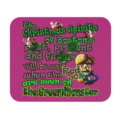 christmas spirits of boston - Mouse Pad (Rectangle) (pink)