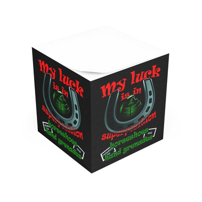 my luck - note cube (black)