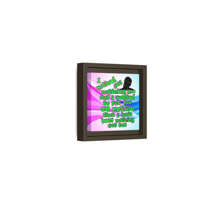 noticed you noticing - framed canvas art (light blue-pink wave)
