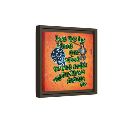 og - framed canvas art (burnt orange)