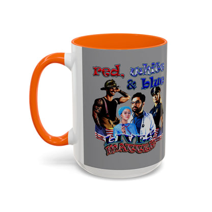 rw&b lives matter - Accent Mug (grey)