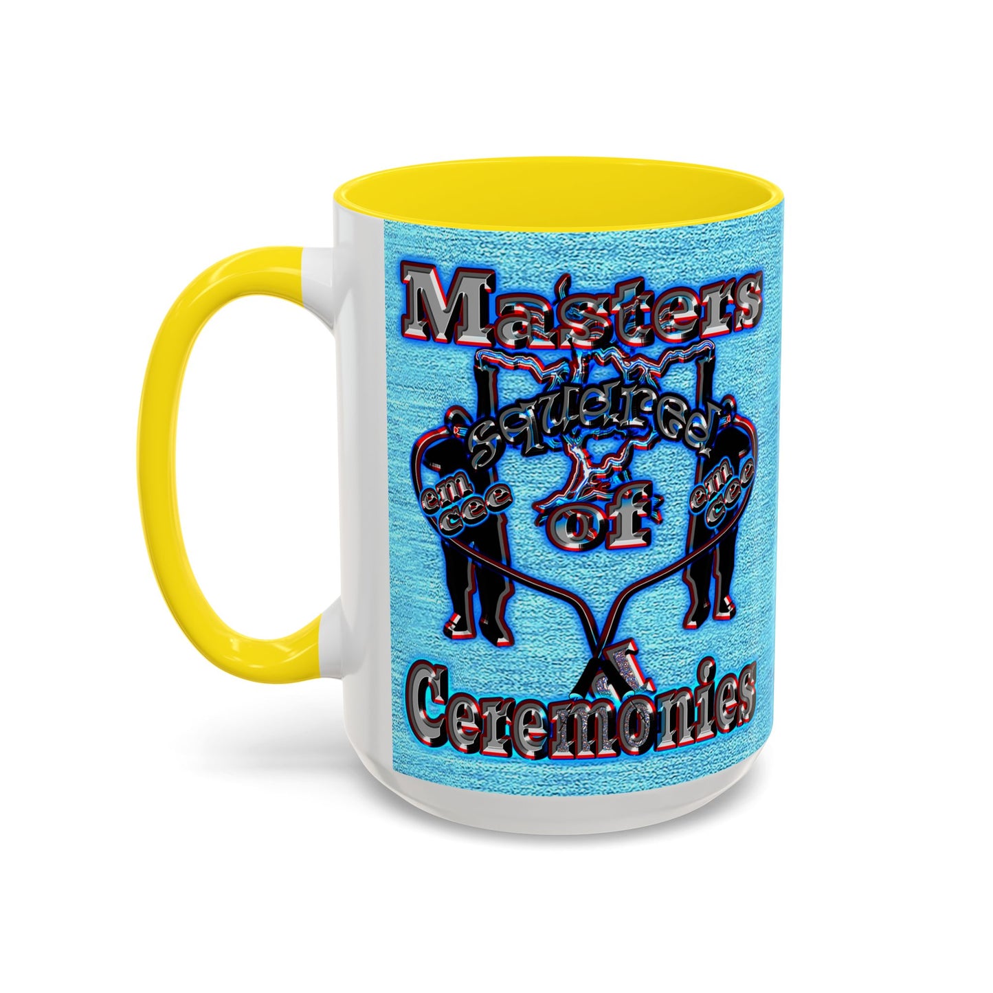 em cee squared - Accent Mug (faded dark blue)