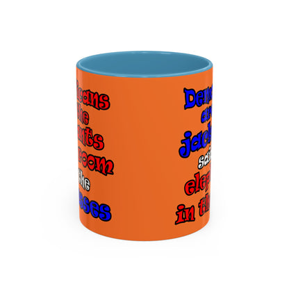 donkeys and elephants - Accent Mug (crusta)