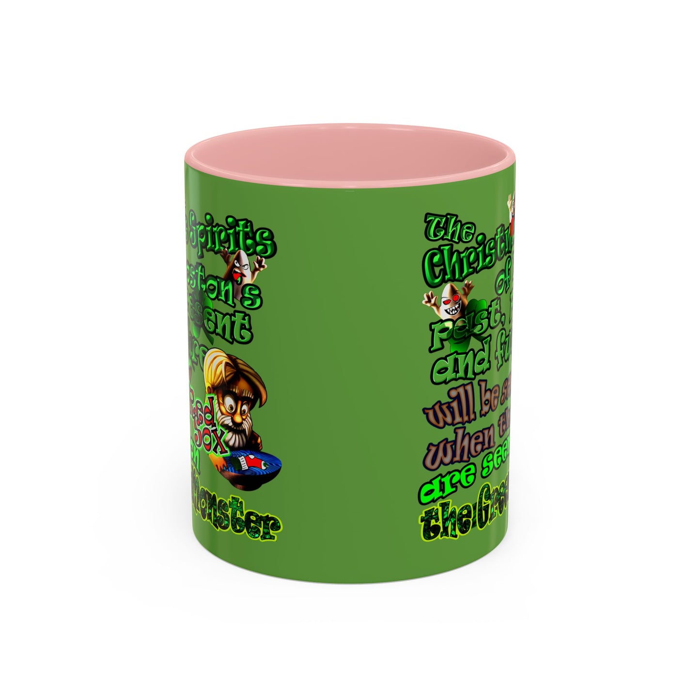 christmas spirits of boston - Accent Mug (green)