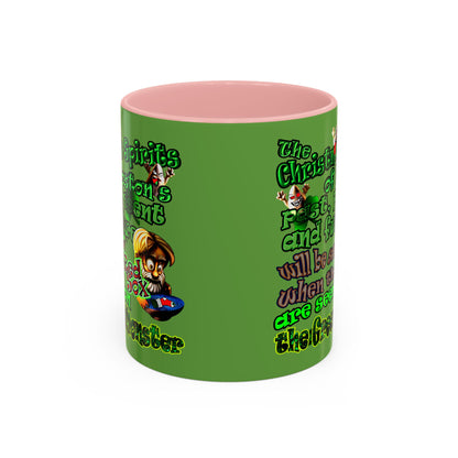 christmas spirits of boston - Accent Mug (green)