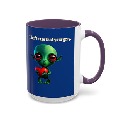 I don't care that your grey - Accent Mug (dark blue)