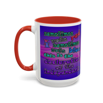 declaration of the independents - Accent Mug (purple-pink wave)