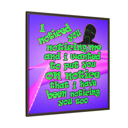 noticed you noticing - framed canvas art (purple-pink wave)