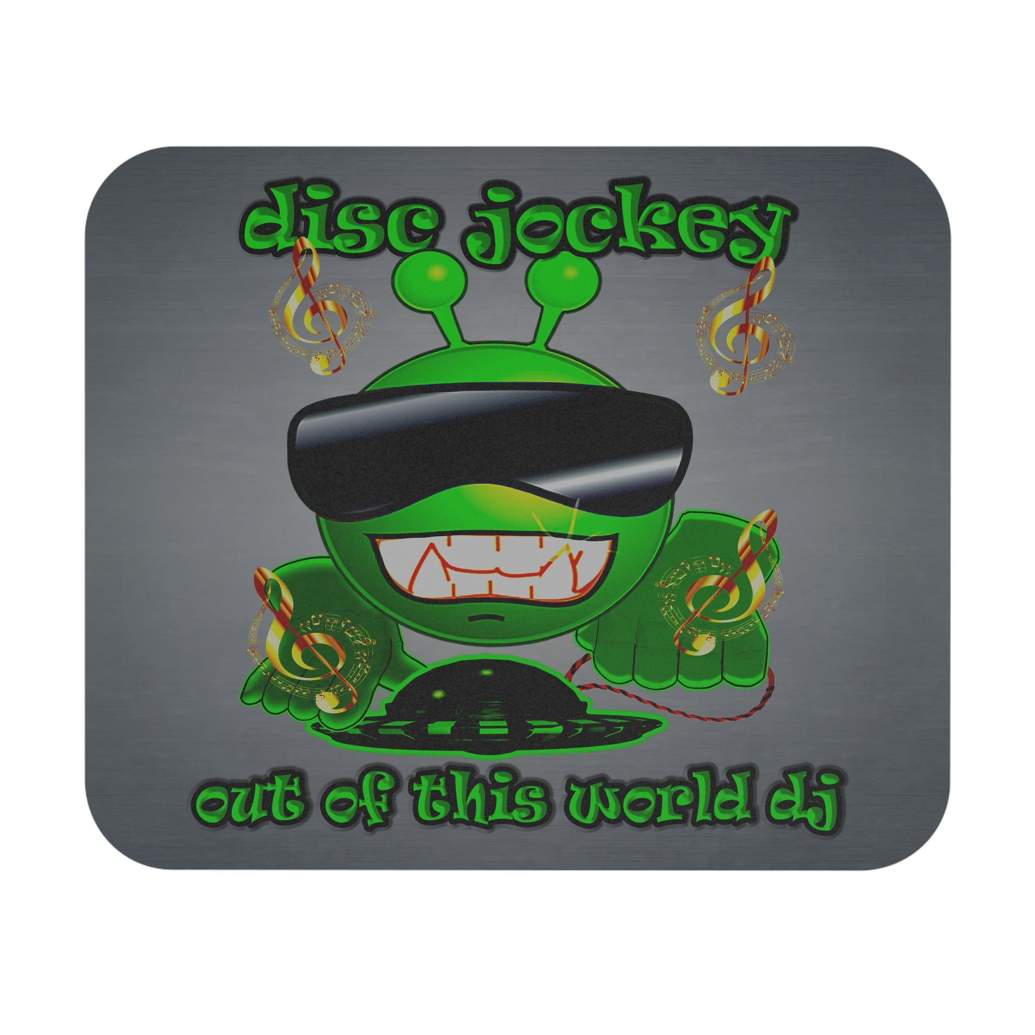 disc jockey - Mouse Pad (Rectangle) (grey-light grey)