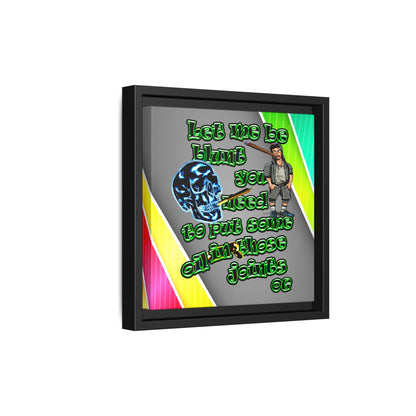 og - framed canvas art (rainbow split)