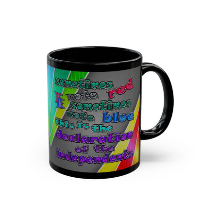declaration of the independents - Black Mug (rainbow split)