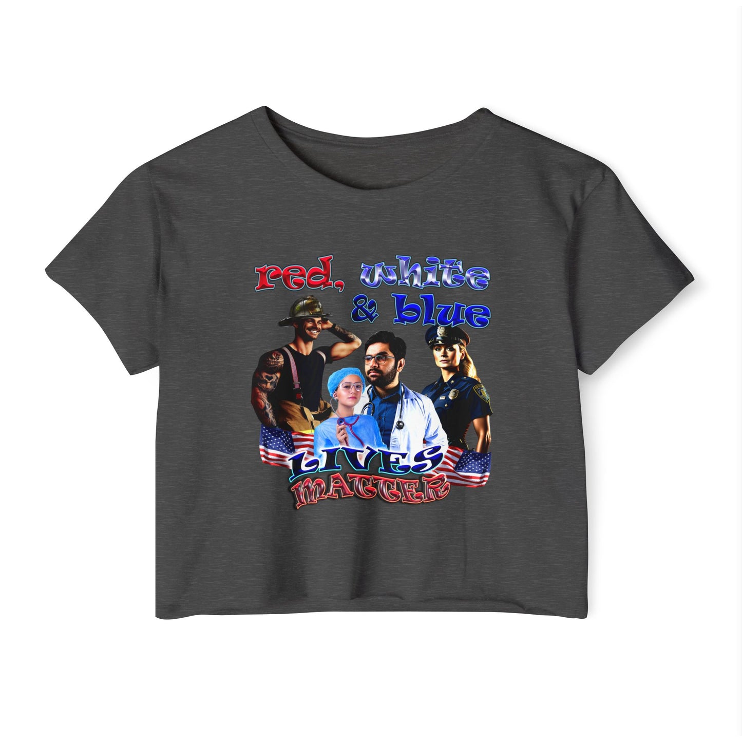 rw&b lives matter - Women's Festival Crop Top