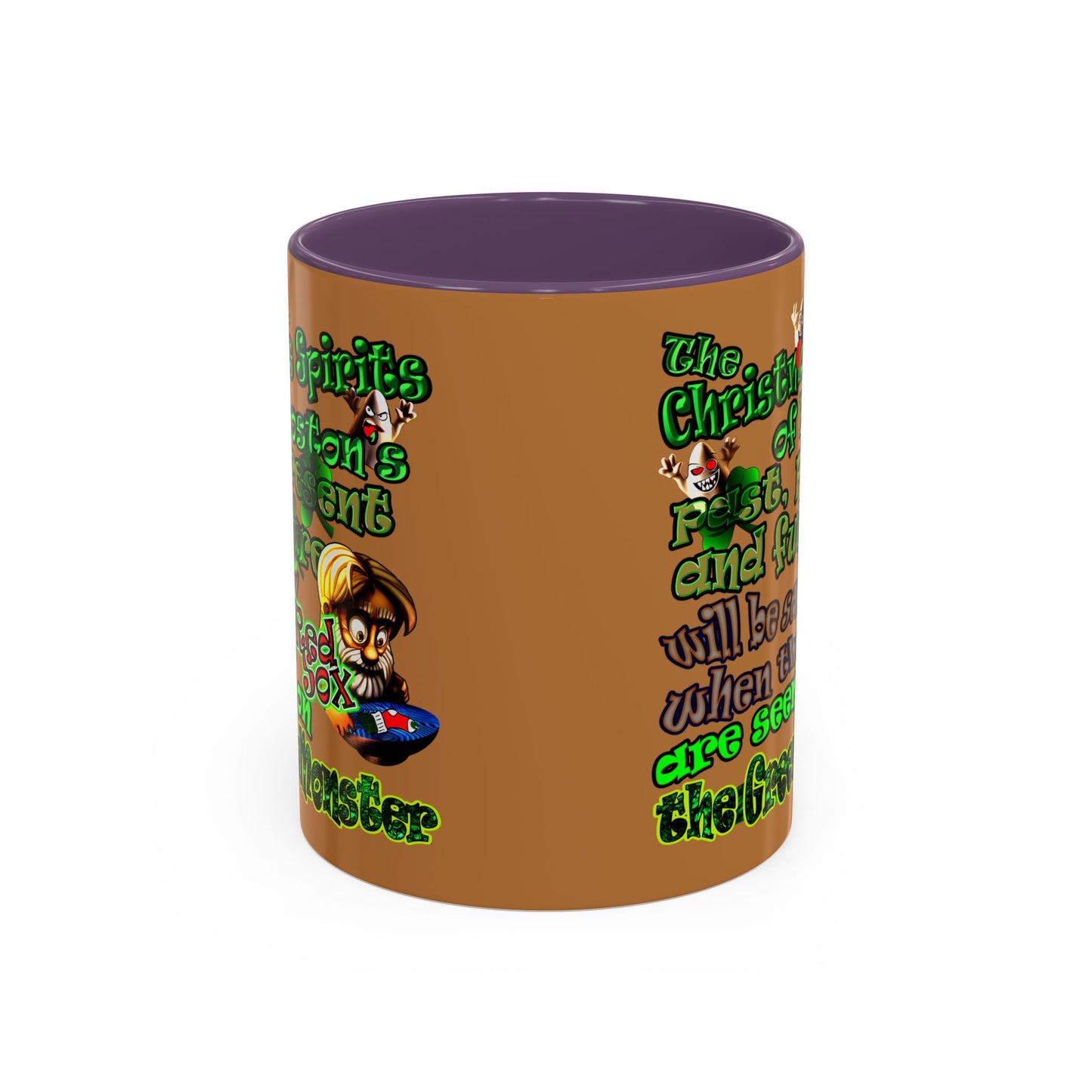 christmas spirits of boston - Accent Mug (light brown)