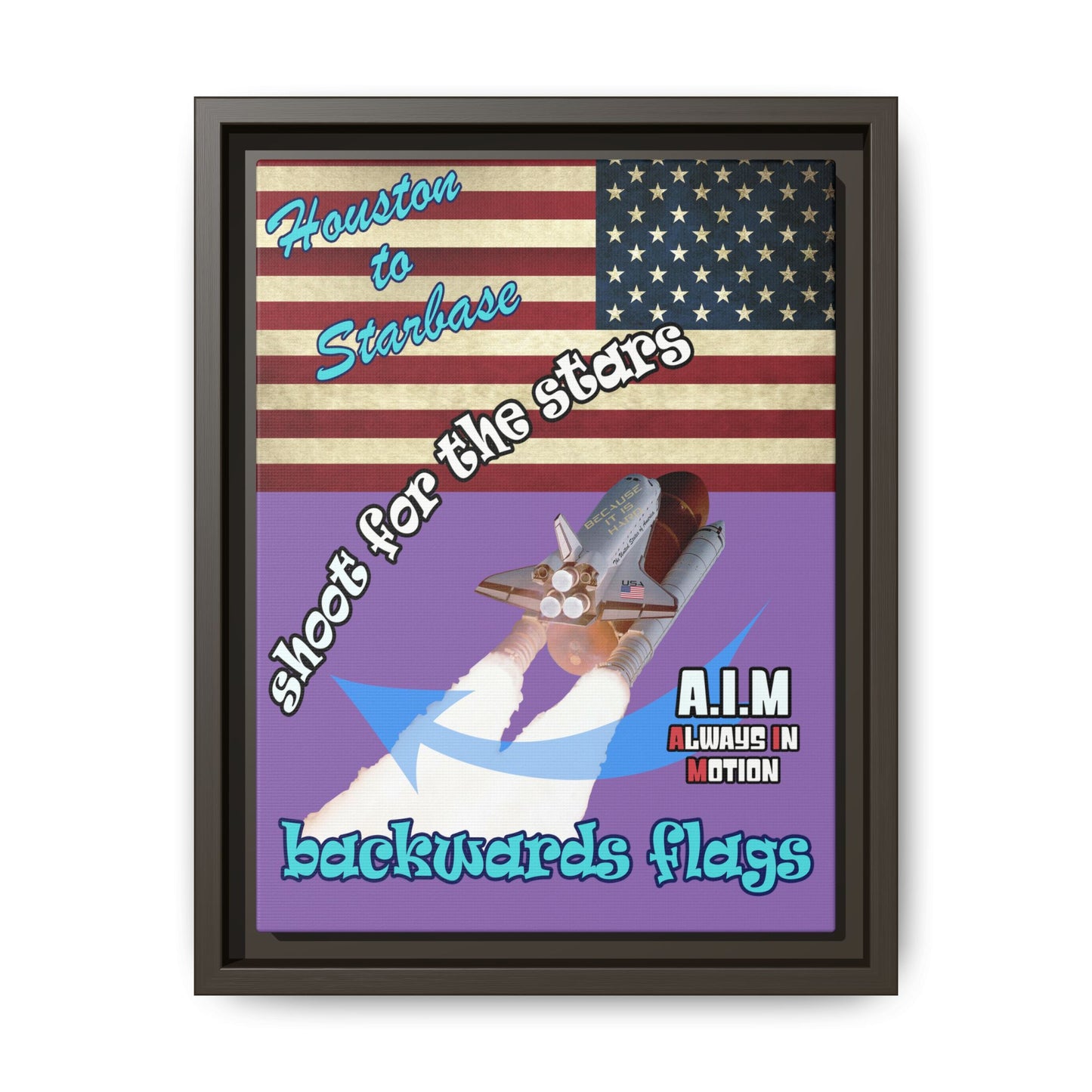 shoot for the stars - framed canvas art (light purple)