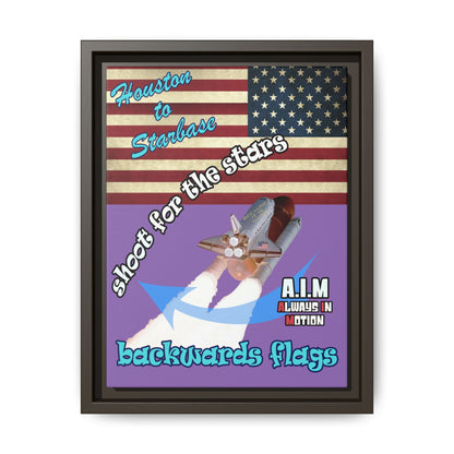 shoot for the stars - framed canvas art (light purple)