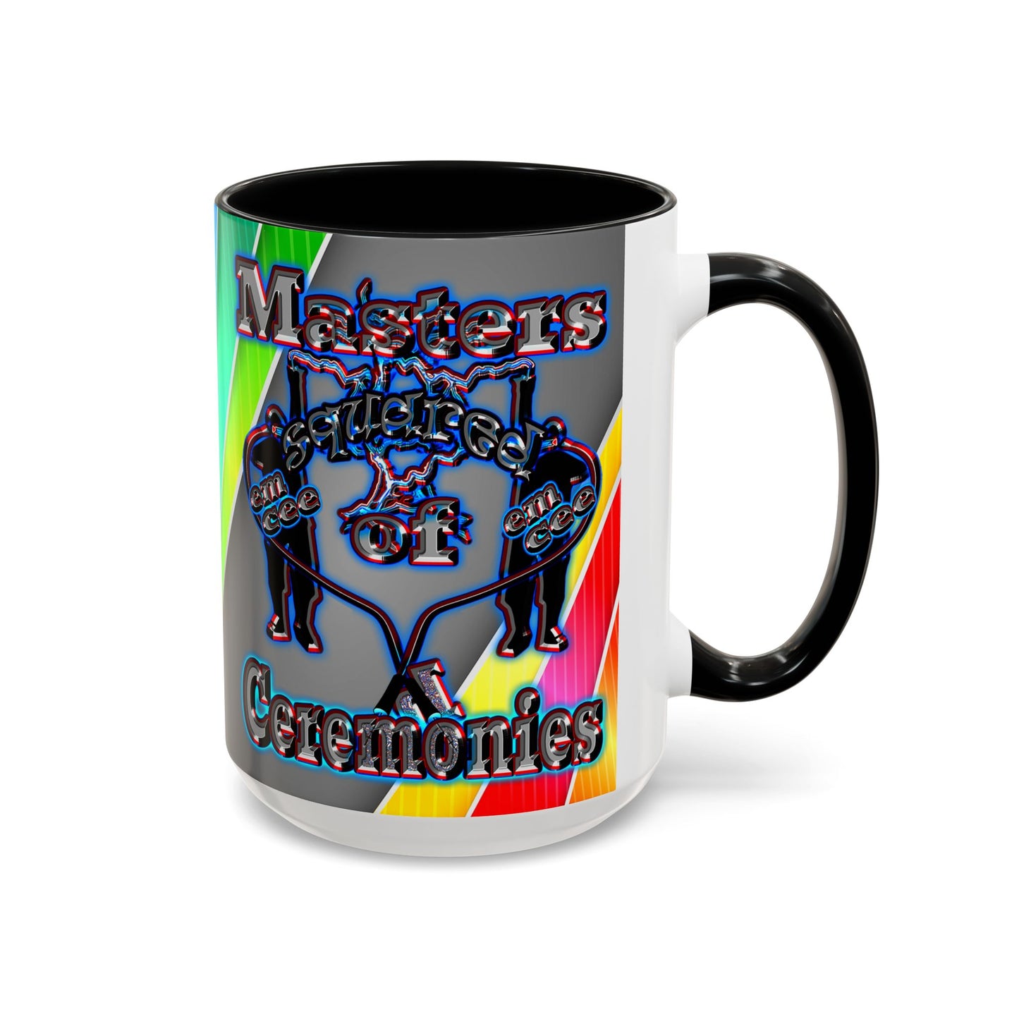 em cee squared - Accent Mug (rainbow split)