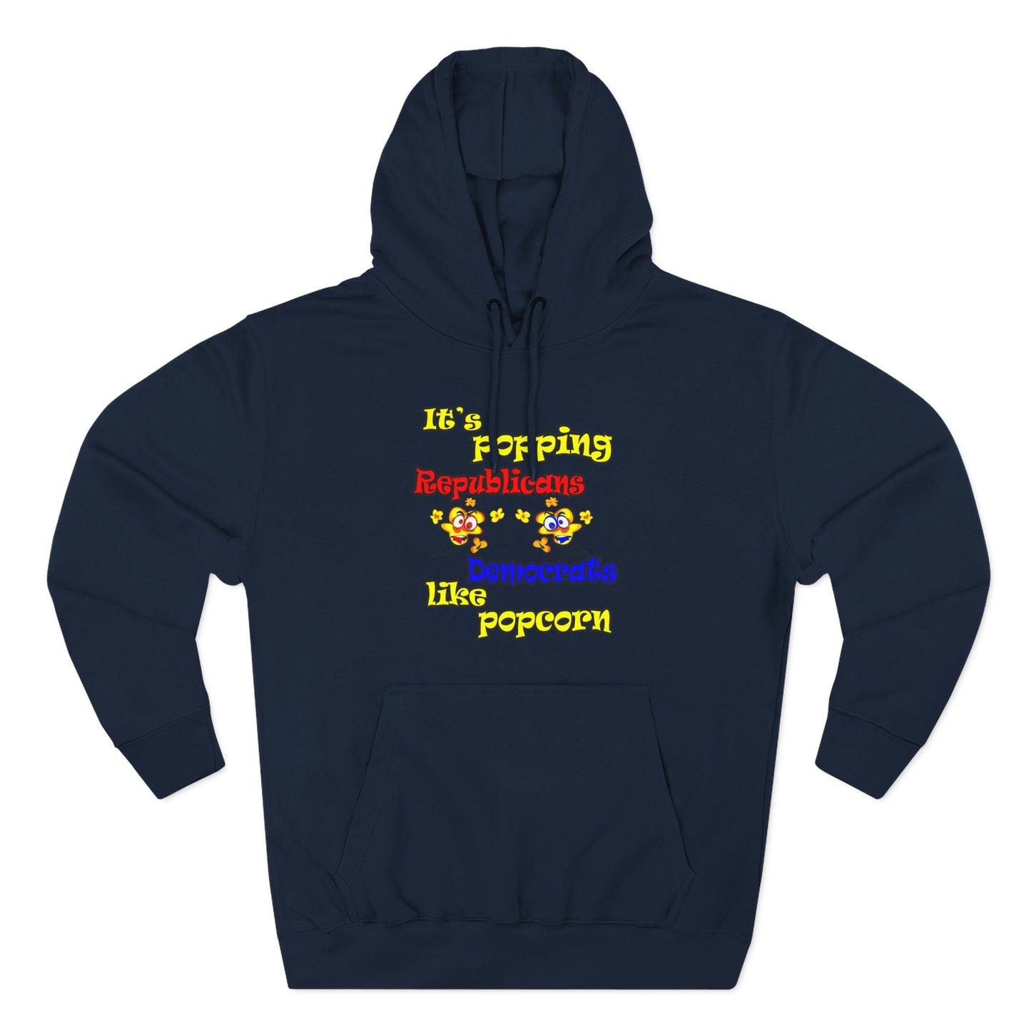 popping like popcorn - Three-Panel Fleece Hoodie