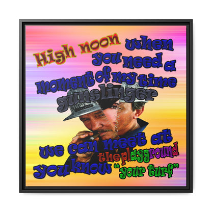 high noon - framed canvas art (color blur)