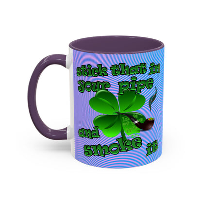 celtics logo - Accent Mug (light blue-purple wave)