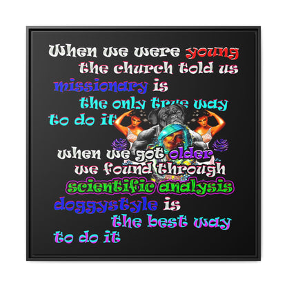 doggystyle - framed canvas art (black)