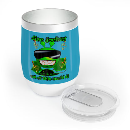 disc jockey - Chill Wine Tumbler (turquoise)