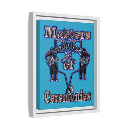 em cee squared - framed canvas art (turquoise)