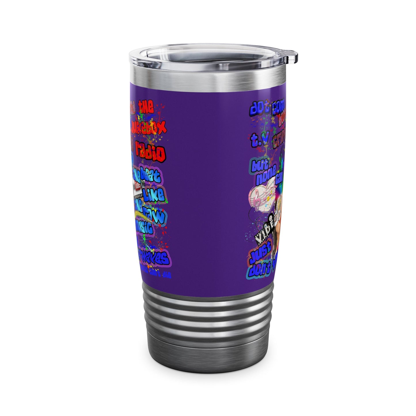 drop the beat - Ringneck Tumbler, 20oz (purple)