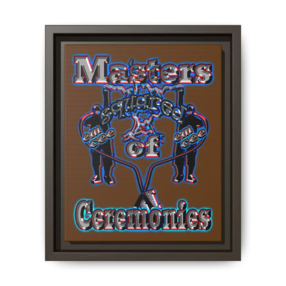 em cee squared - framed canvas art (brown)