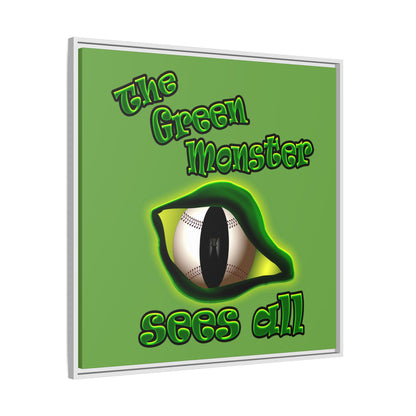 green monster - framed canvas art (green)